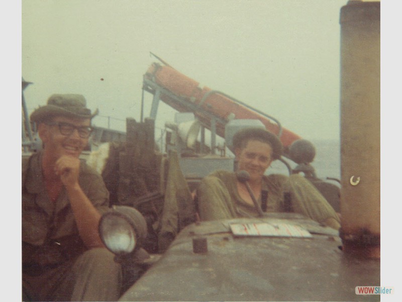 27. Crossely, Hollenkamp on boat going north