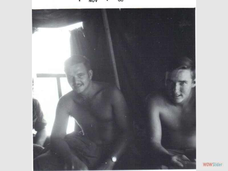 30. Hugh McCaa, Ralph Downing at Camp Evans