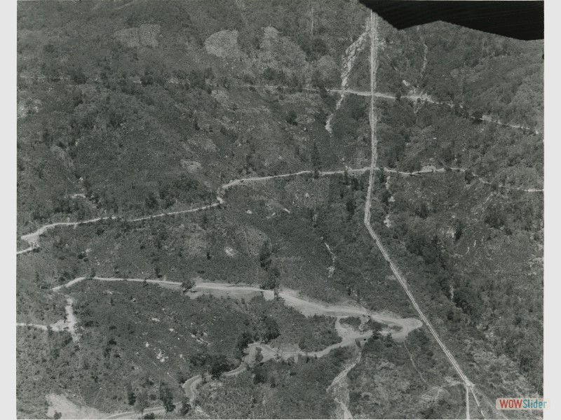 6.Our road from Song Pha up the mountain to the dam. aerial photo