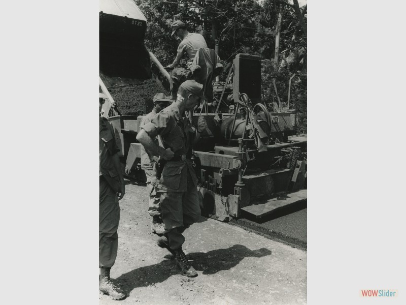9.MG Parker observes paving of the road to Song Pha